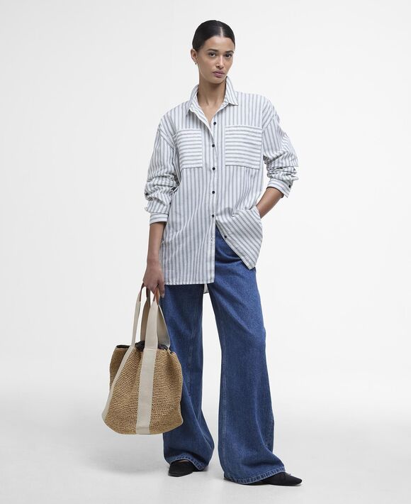 Barbour Lily Beach Tote Bag: Natural