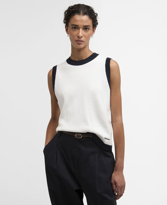 Barbour Salthill Knit: Cloud/Navy