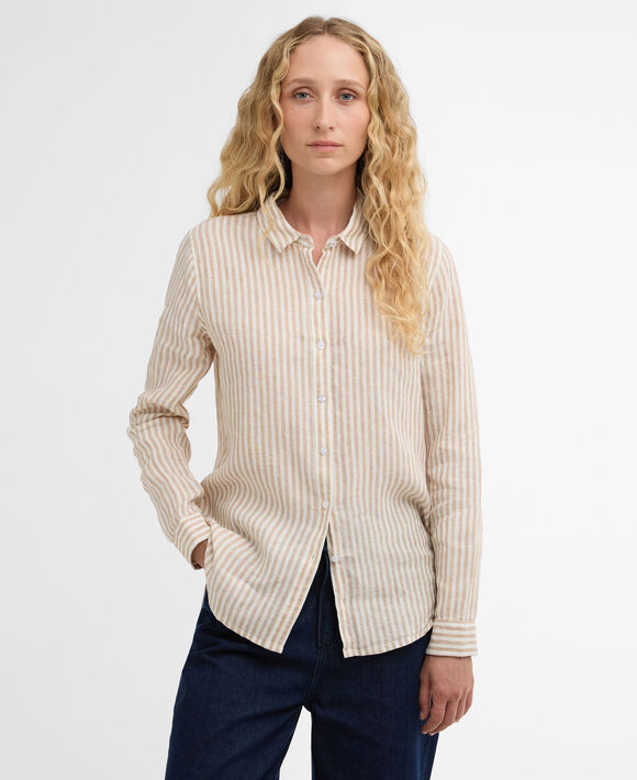 Barbour Marine Shirt: Pink Stripe