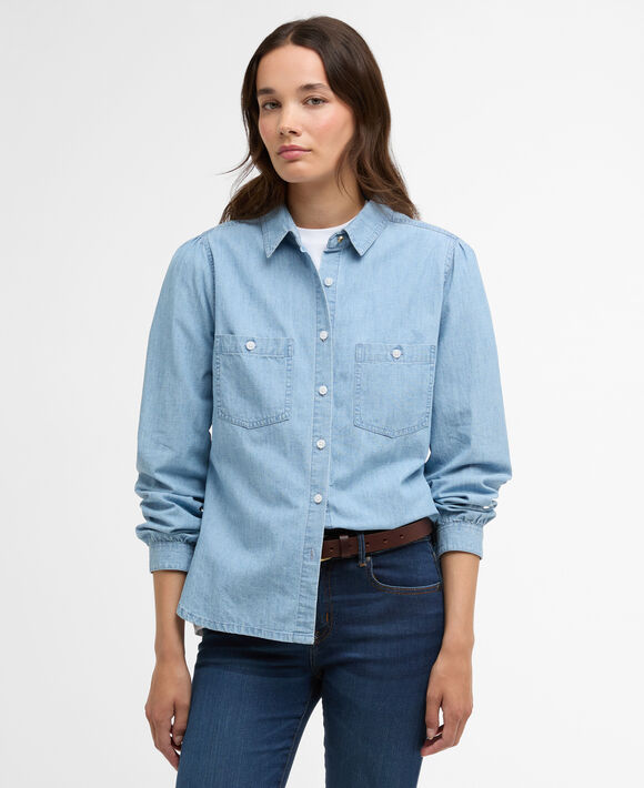 Barbour Zara Denim Shirt: Denim Blue
