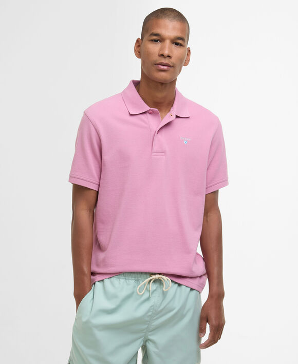 Barbour Sports Polo: True Pink