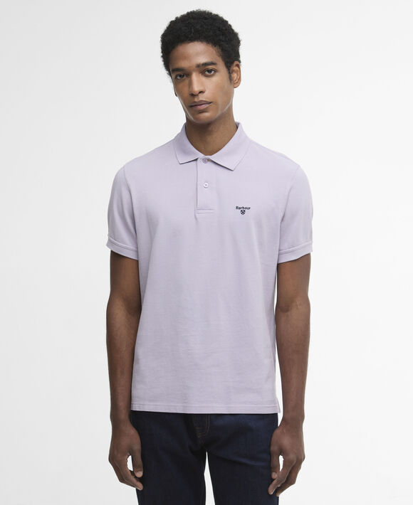 Barbour Lightweight Sports Polo: Heather Mist