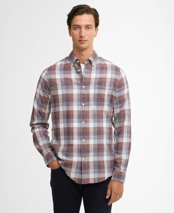 Barbour Hillroad Shirt: Peppercorn