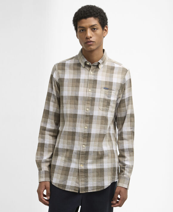Barbour Hillroad Shirt: Stone