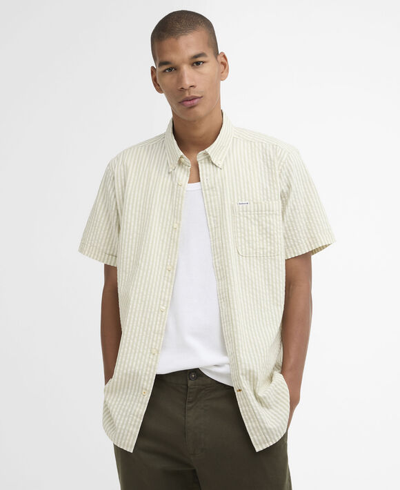 Barbour Cresswell Shirt: Sea Green