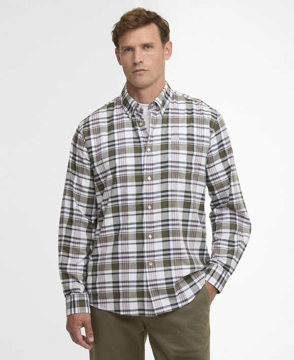 Barbour Hunwick Shirt: Olive
