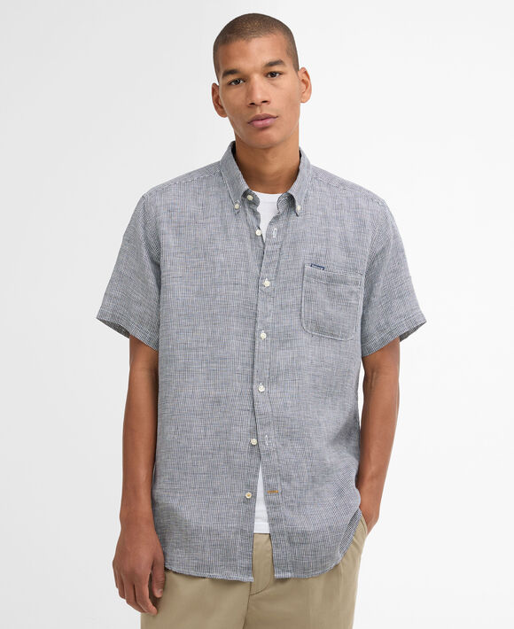 Barbour Linton Shirt: Dark Navy