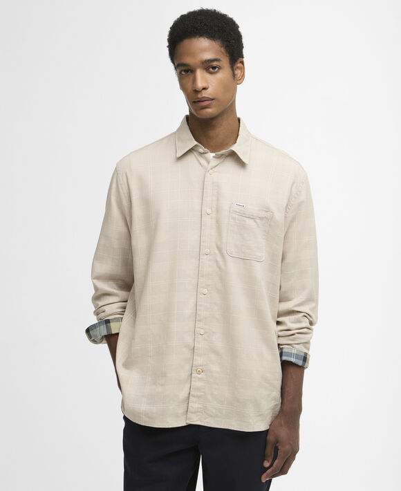 Barbour Kingswell Shirt: Light Stone