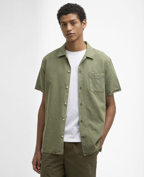 Barbour Landkey Shirt: Olive