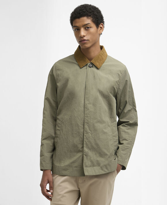 Barbour Short Rokig Showerproof Jacket: Dusty Olive