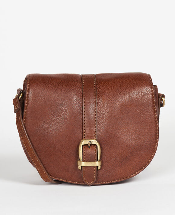Barbour Laire Leather Saddle Bag: Brown