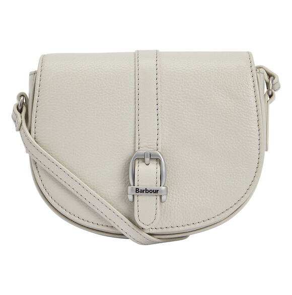 Barbour Laire Leather Saddle Bag: Light Sand