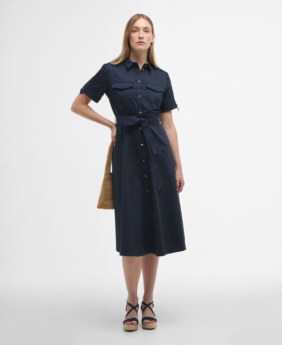 Barbour Ivy Midi Dress: Dark Navy