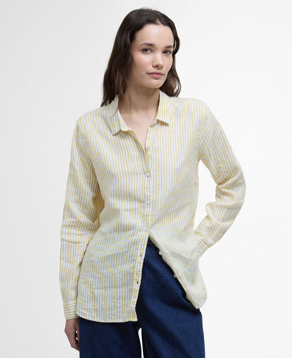 Barbour Marine Shirt: Limeade Stripe