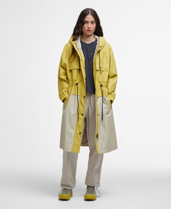 Barbour Evie Showerpoof Coat: Limeade