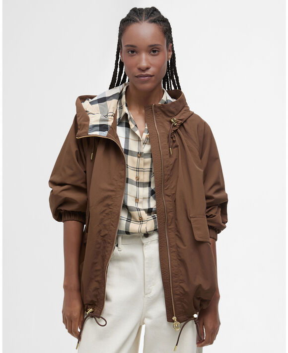 Barbour Orson Showerproof Jacket: Walnut/Ancient Tartan