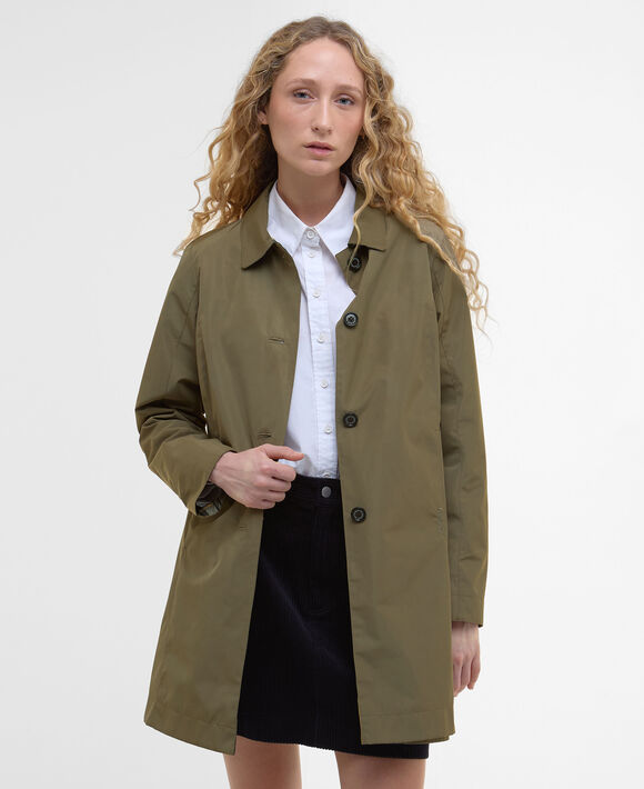 Barbour Babbity Reversible Showerproof Jacket: Dusky Green / Ancient