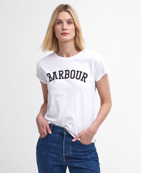 Barbour Northumberland Classic T-shirt: White/Navy