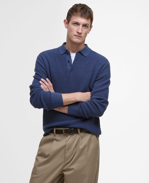 Barbour Holt Knit Polo: Oceana