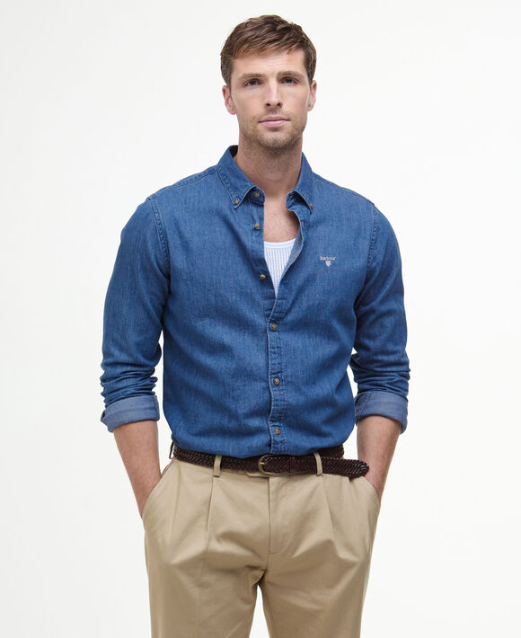 Barbour Denim Crest Tailored Shirt: Chambray