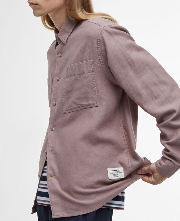 Barbour Garment Dyed Angelo Shirt: Burnt Heather