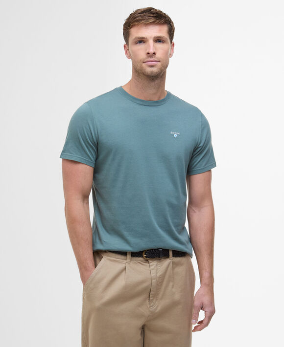 Barbour Tartan Sports Tee: Vintage Teal
