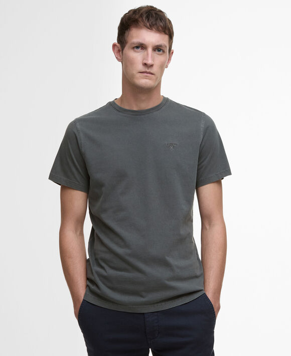 Barbour Garment Dyed Tee: Gunmetal
