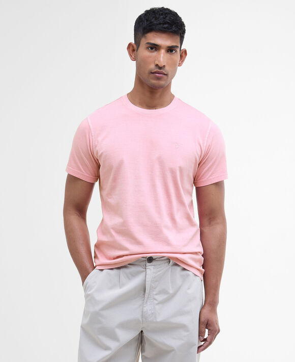 Barbour Garment Dyed Tee: Pink Salt