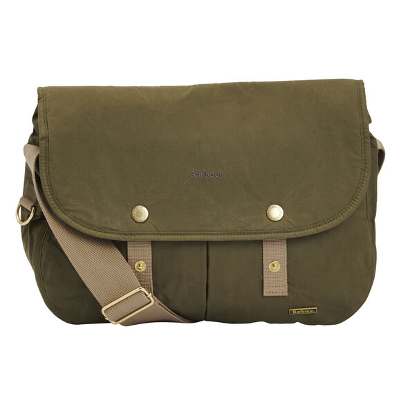 Barbour Transport Riever Crossbody Bag: Dusky Green