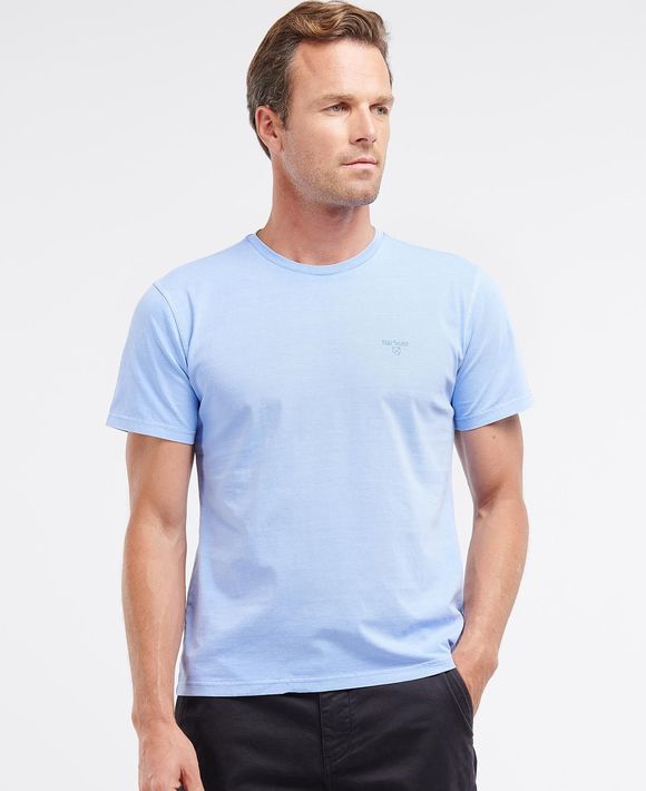 Barbour Garment Dyed T-Shirt: Sky