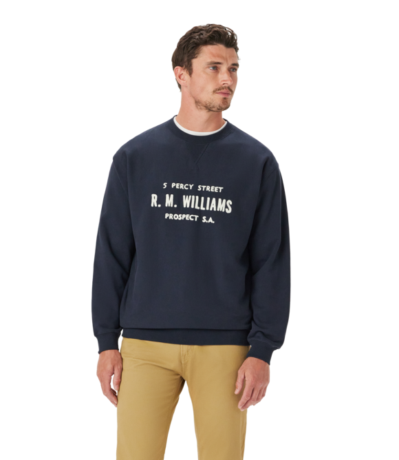 R.M.Williams Bale Loopback Sweatshirt: Navy