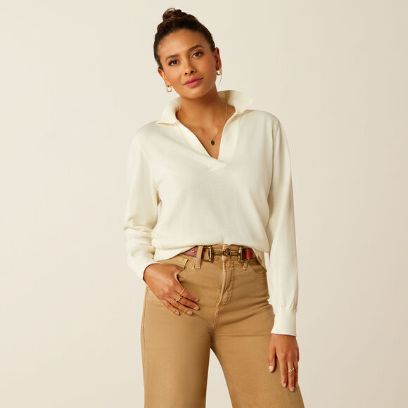 Ariat Langsett Sweater: Vanilla Ice