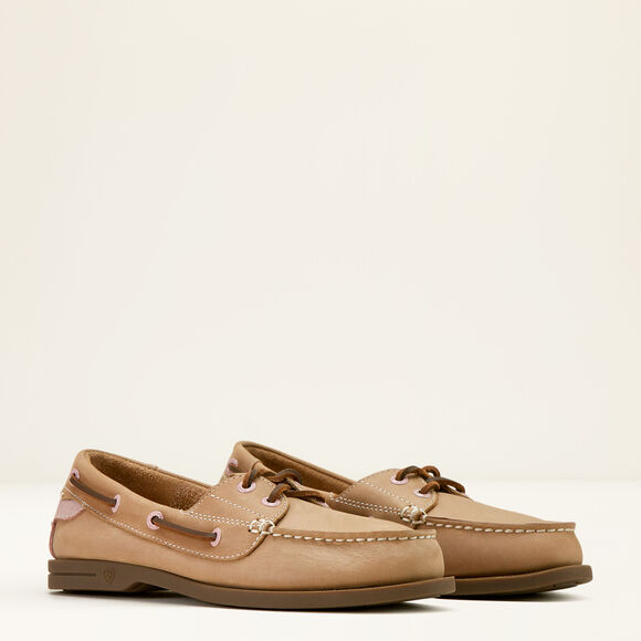 Ariat Antigua Boat Shoe: Natural Tan