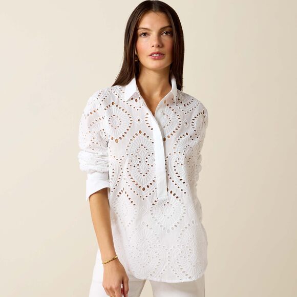 Ariat Millington Blouse: White