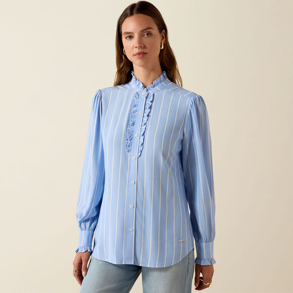 Ariat Cricklade Blouse: Blue Stripe