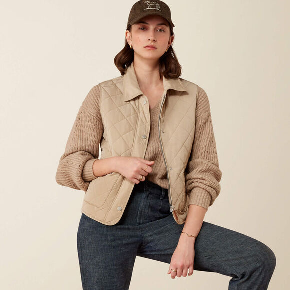 Ariat Woodgate Quilted Gilet: Crockery