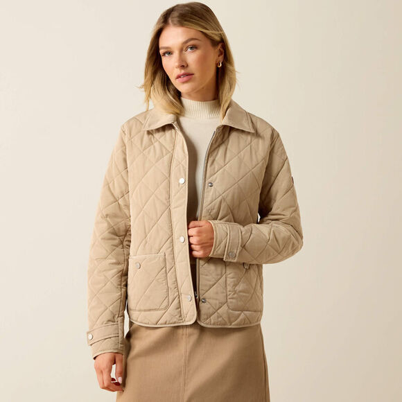 Ariat Woodgate Quilted Jacket: Crockery