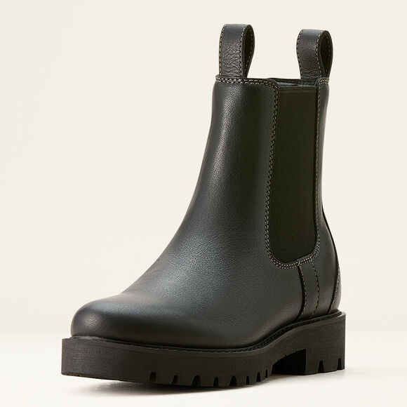 Ariat Wexford Lug Mid Ladies Chelsea Boot: Jet Black