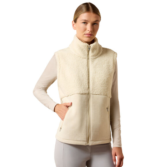 Ariat Laviolette Full Zip Gilet: Almond