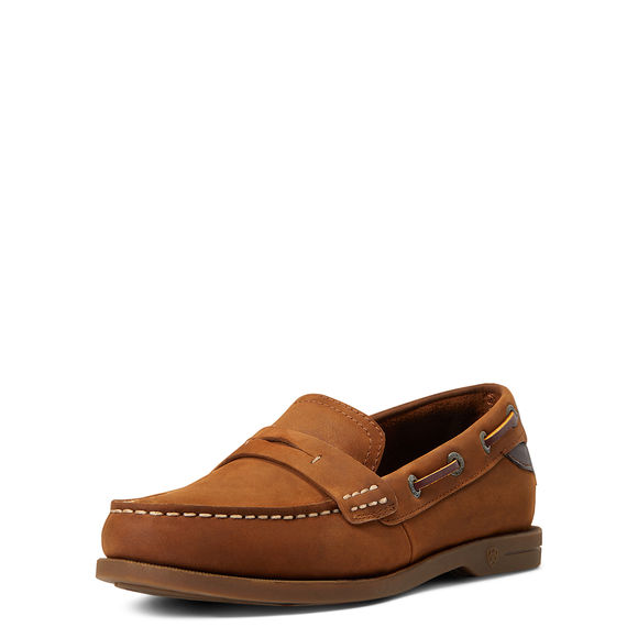 Ariat Azur Ladies Boat Shoe: Walnut