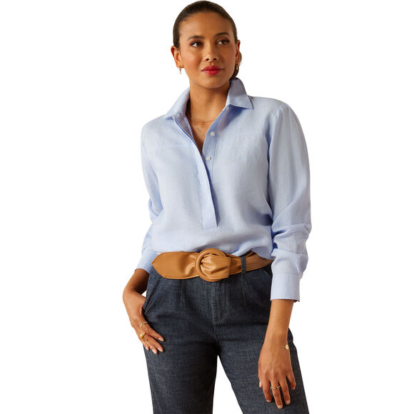 Ariat Pocklington Blouse: Pacific Blue
