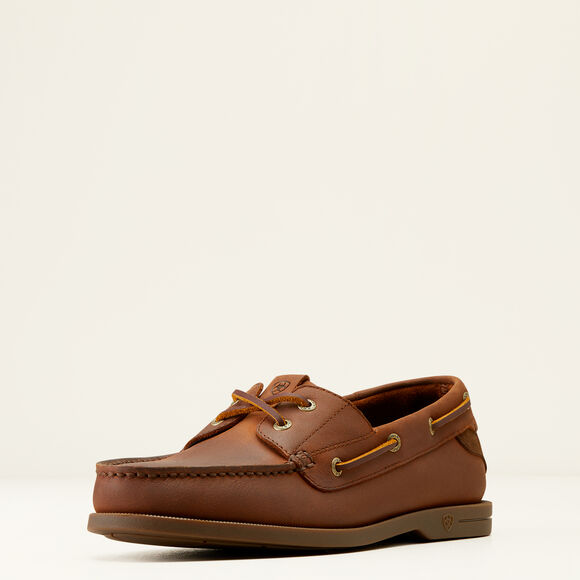 Ariat Antigua Men's Boat Shoe: Barn Brown