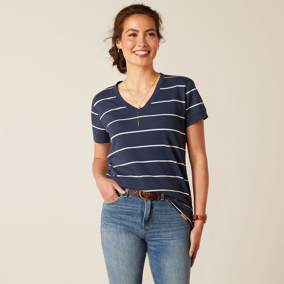 Ariat Fairford T-Shirt: Navy Stripe