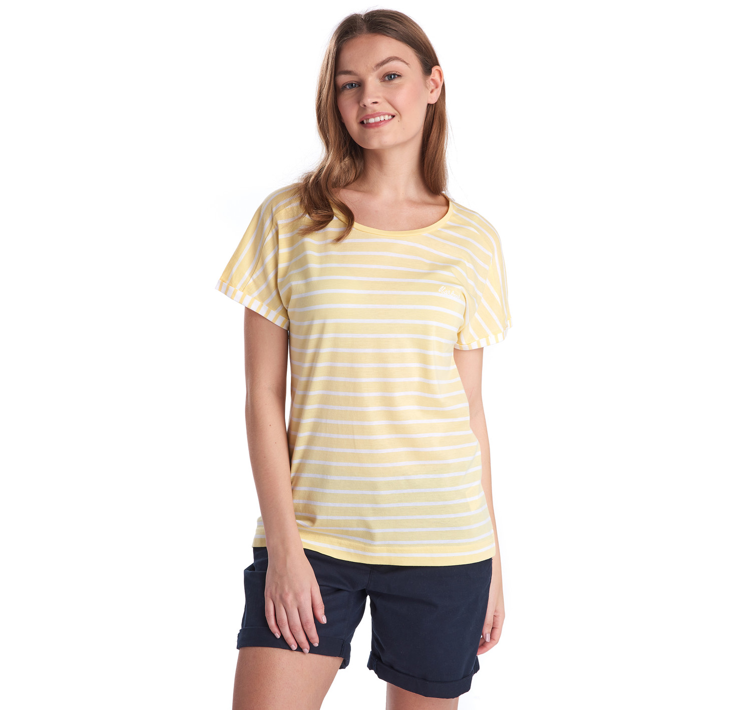 Barbour Boardwalk Top: Yellow/ White