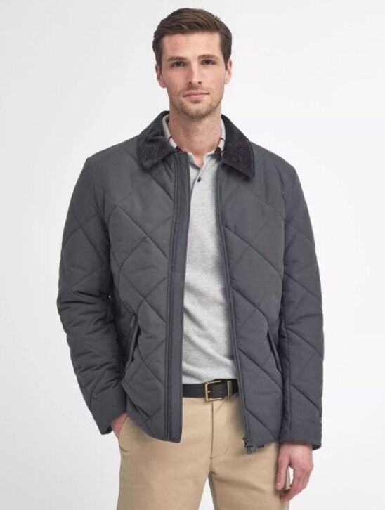 Barbour City Chelsea Quilt: Charcoal