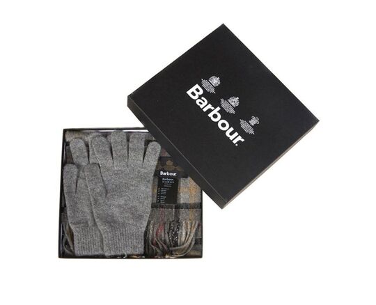 Barbour Scarf and Glove Gift Box