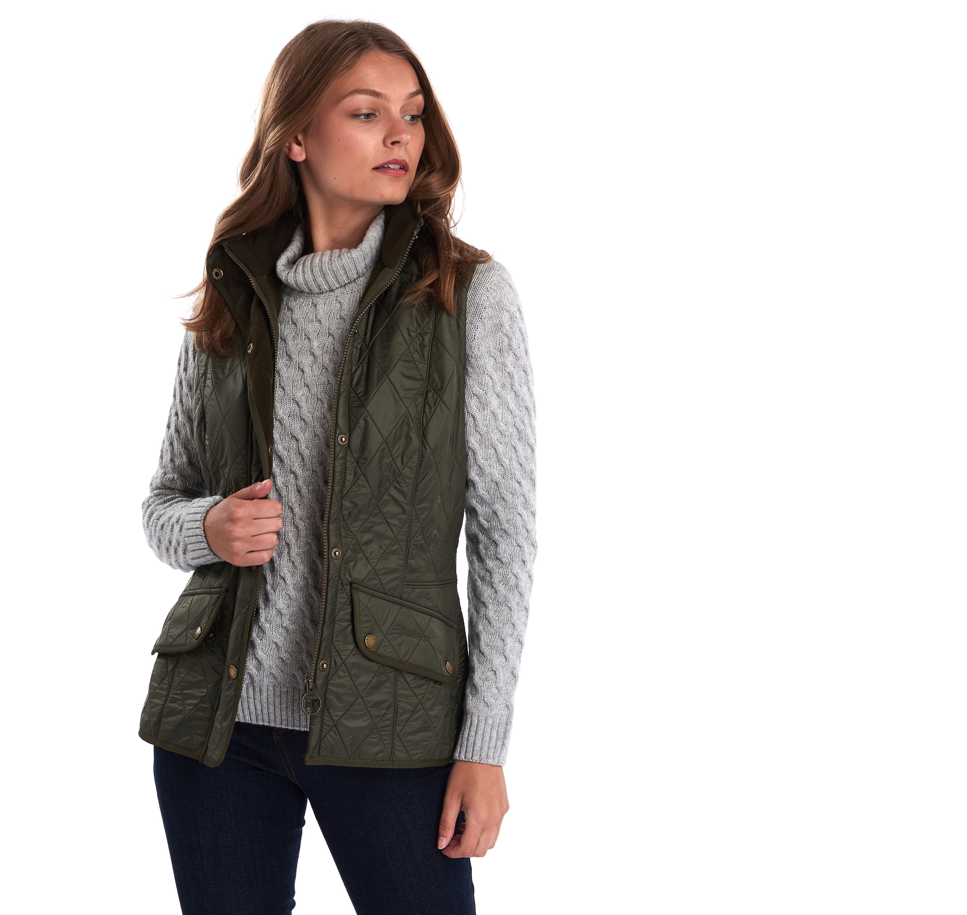 barbour cavalry gilet olive