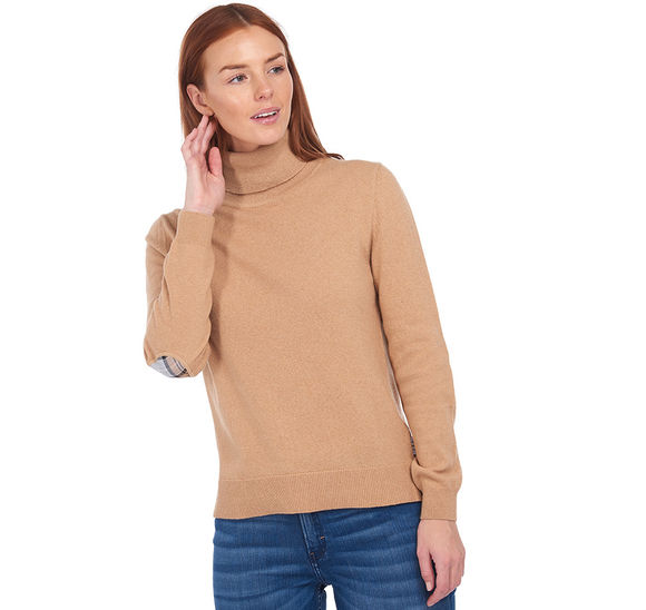 Barbour Pendle Roll Collar: Caramel