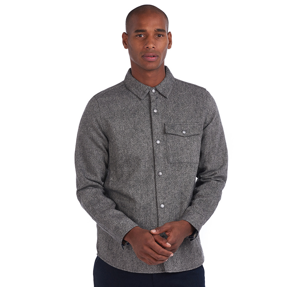 barbour grey overshirt