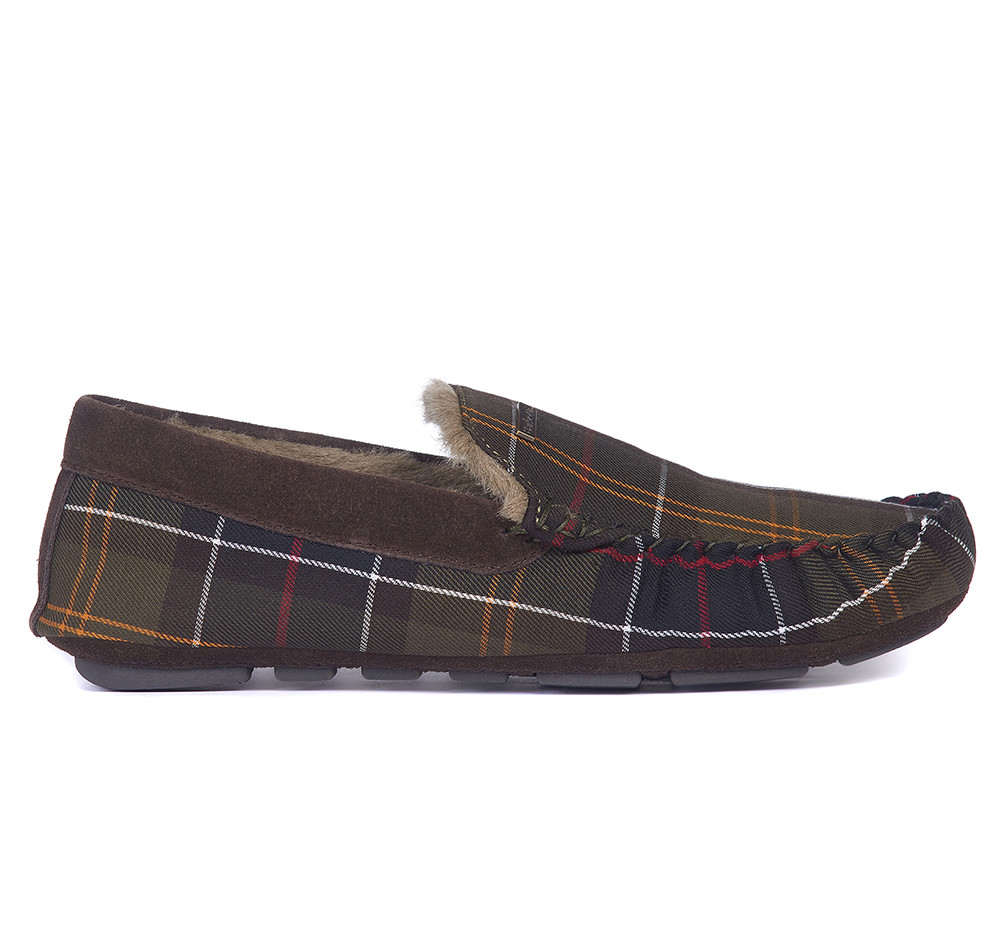 barbour monty classic tartan slippers